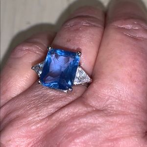 Synthetic Blue Stone Ring